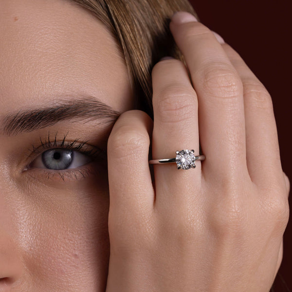 Solitaire-Round Lab Grown Diamond Engagement Ring - Solitaire-Oval Lab Grown Diamond Engagement Ring