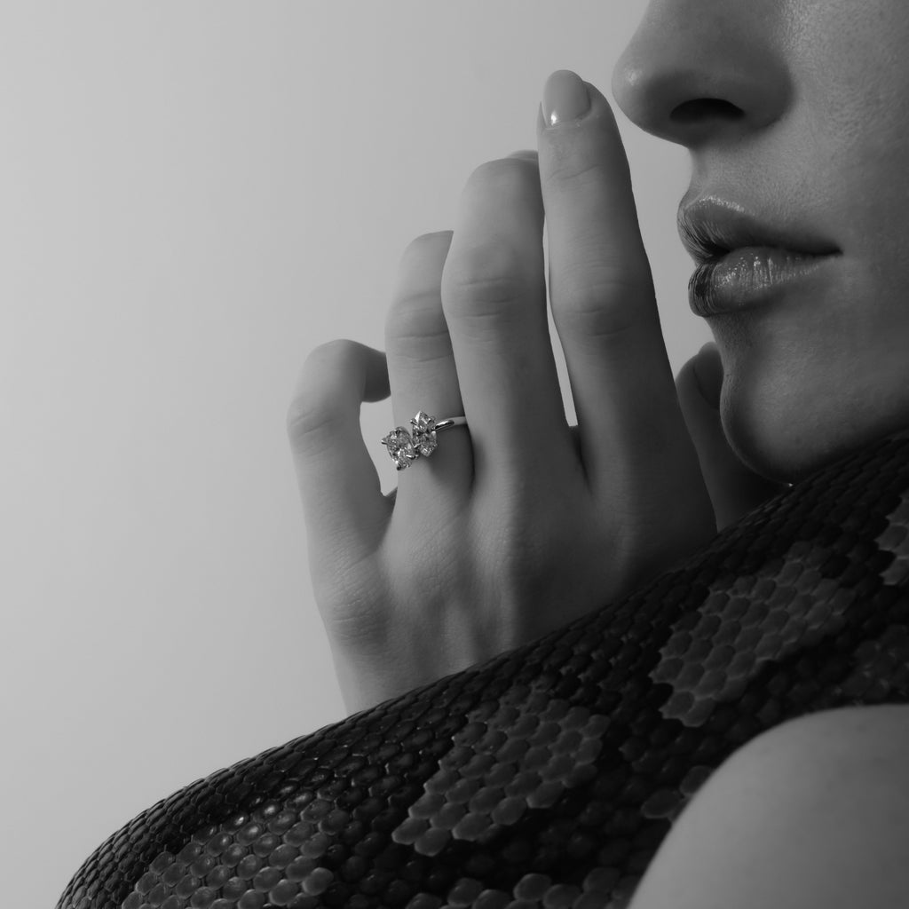 Solitaire- 1.0 CT Oval Moissanite Engagement Ring