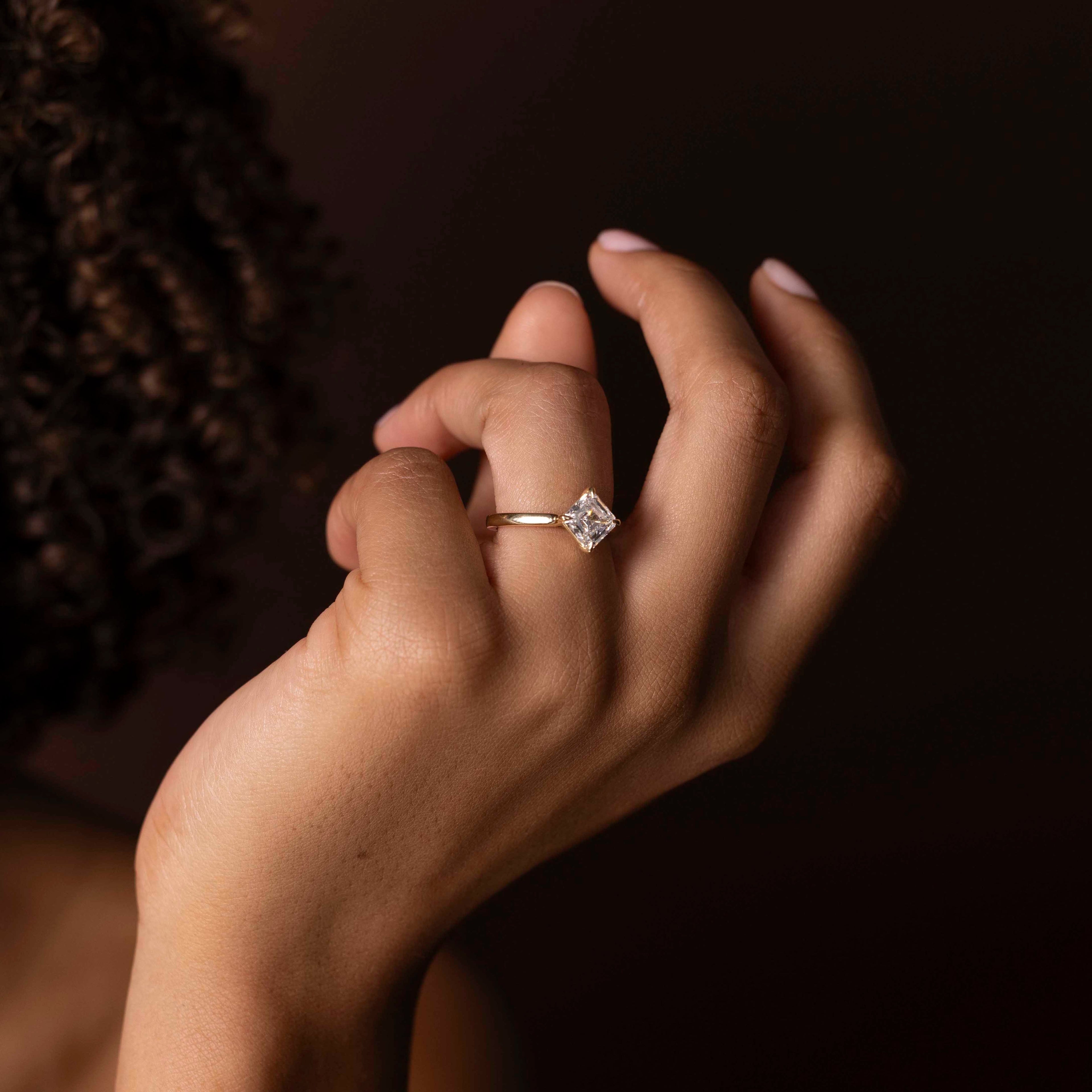 Solitaire- 1.0 CT Oval Moissanite Engagement Ring