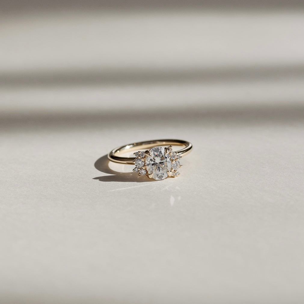 Solitaire- 1.0 CT Oval Moissanite Engagement Ring