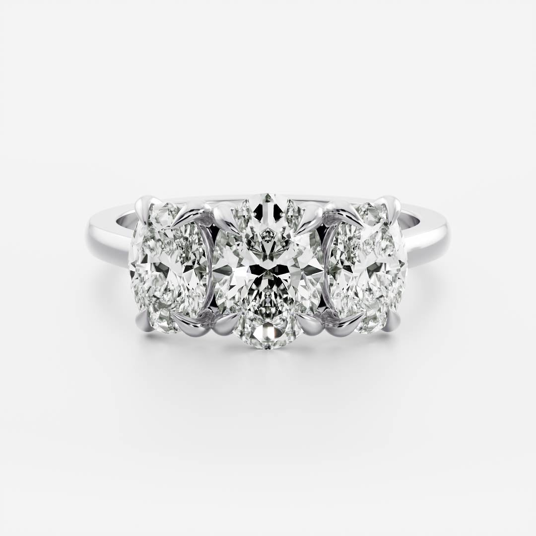 Solitaire- 1.0 CT Oval Moissanite Engagement Ring