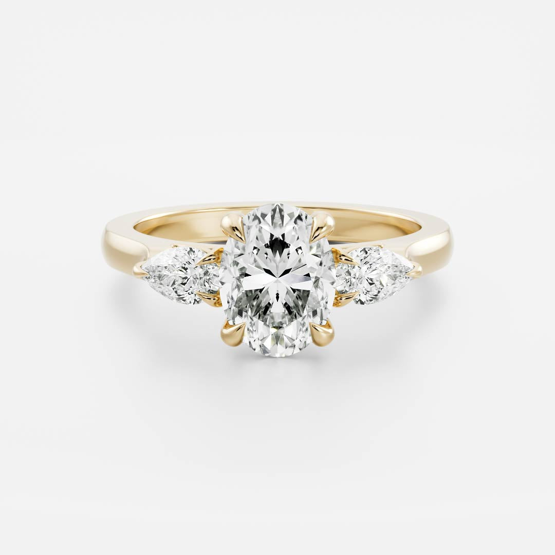 Solitaire-Oval Lab Grown Diamond Engagement Ring