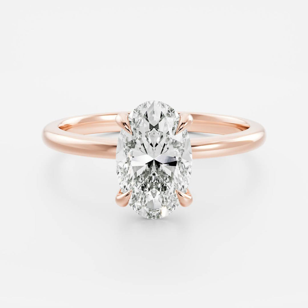 Solitaire-Oval Lab Grown Diamond Engagement Ring