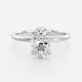Solitaire- 2.3 CT Oval Moissanite Engagement Ring