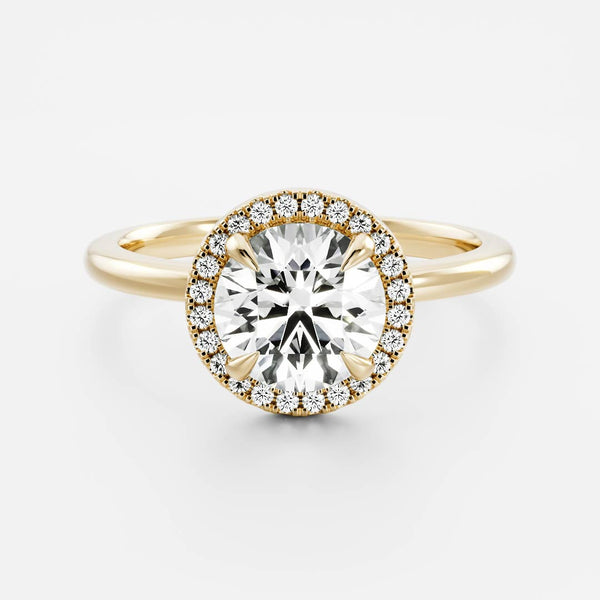 Halo- 1.8 CT Round Moissanite Engagement Ring - Solitaire- 1.0 CT Oval Moissanite Engagement Ring
