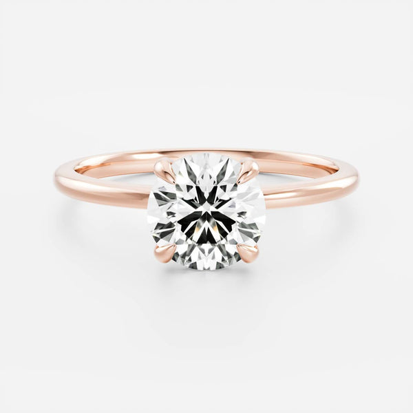 Solitaire-Round Lab Grown Diamond Engagement Ring - Solitaire-Oval Lab Grown Diamond Engagement Ring