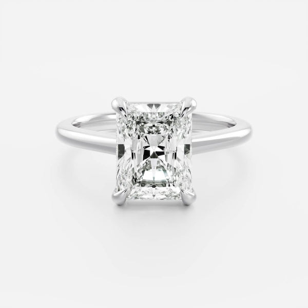 Solitaire & Cathedral-Radiant Lab Grown Diamond Engagement Ring - Solitaire-Oval Lab Grown Diamond Engagement Ring