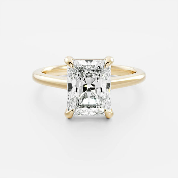 Solitaire & Cathedral-Radiant Lab Grown Diamond Engagement Ring - Solitaire-Oval Lab Grown Diamond Engagement Ring