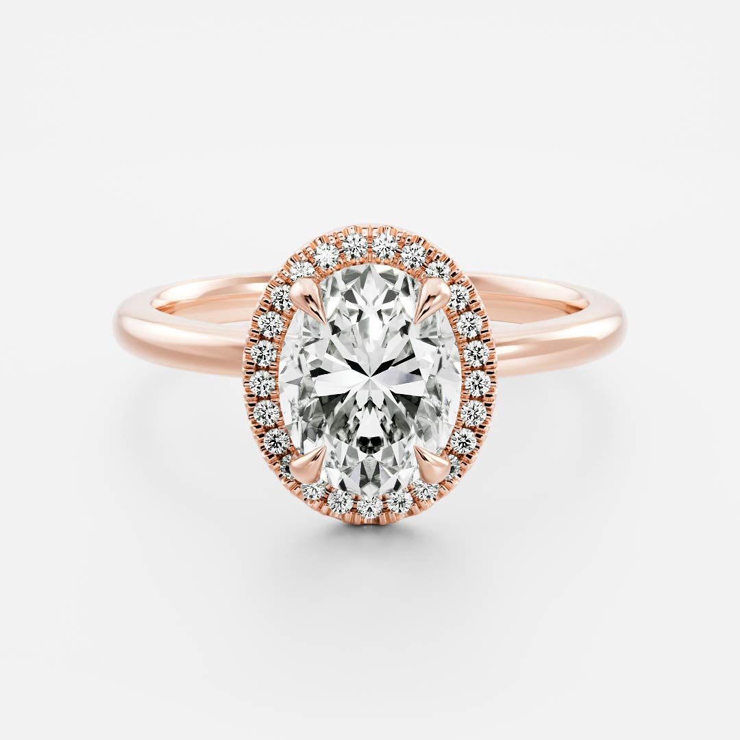 Solitaire-Oval Lab Grown Diamond Engagement Ring