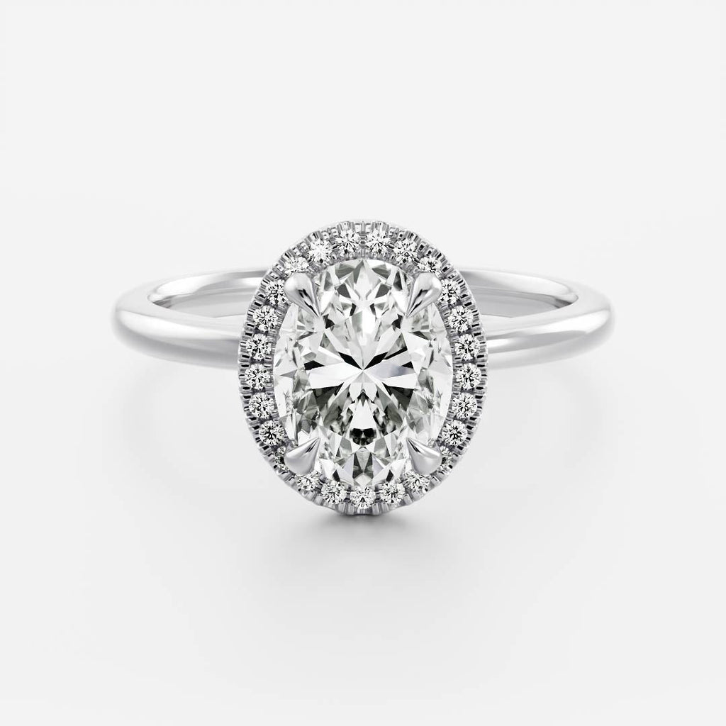 Solitaire-Oval Lab Grown Diamond Engagement Ring
