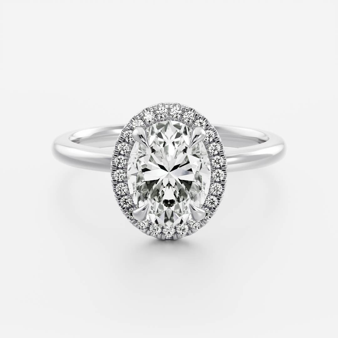 Solitaire-Oval Lab Grown Diamond Engagement Ring