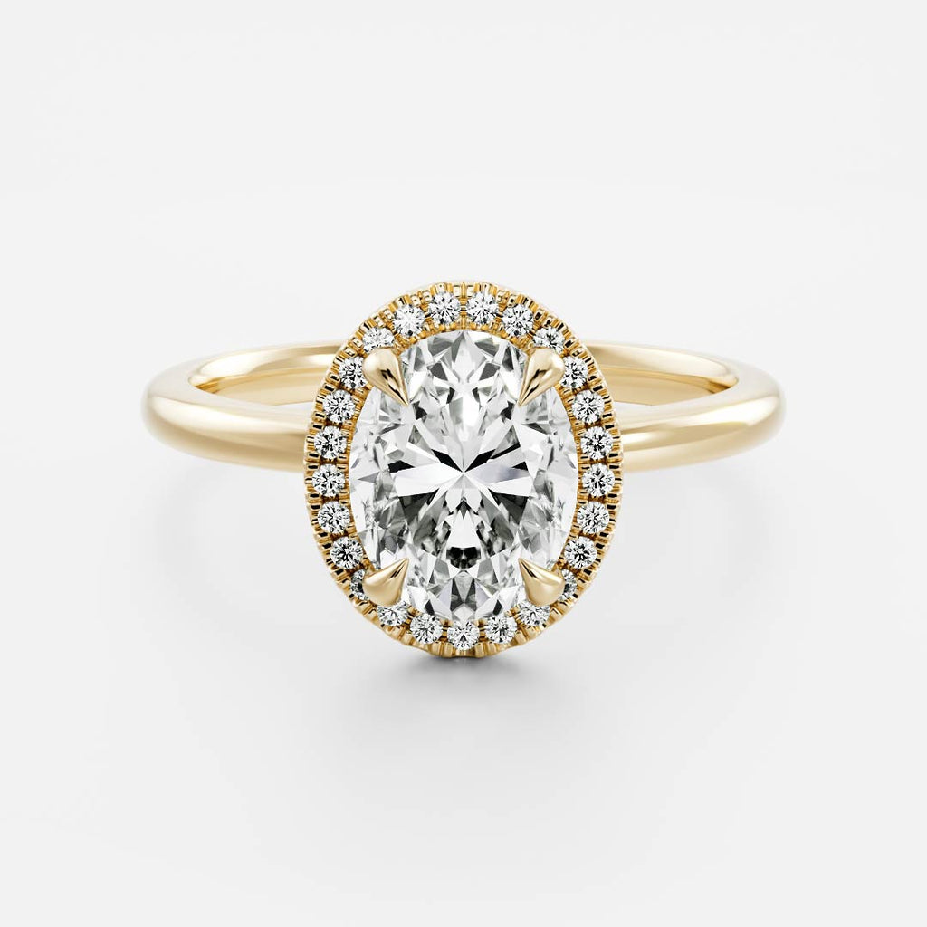 Solitaire- 1.0 CT Oval Moissanite Engagement Ring