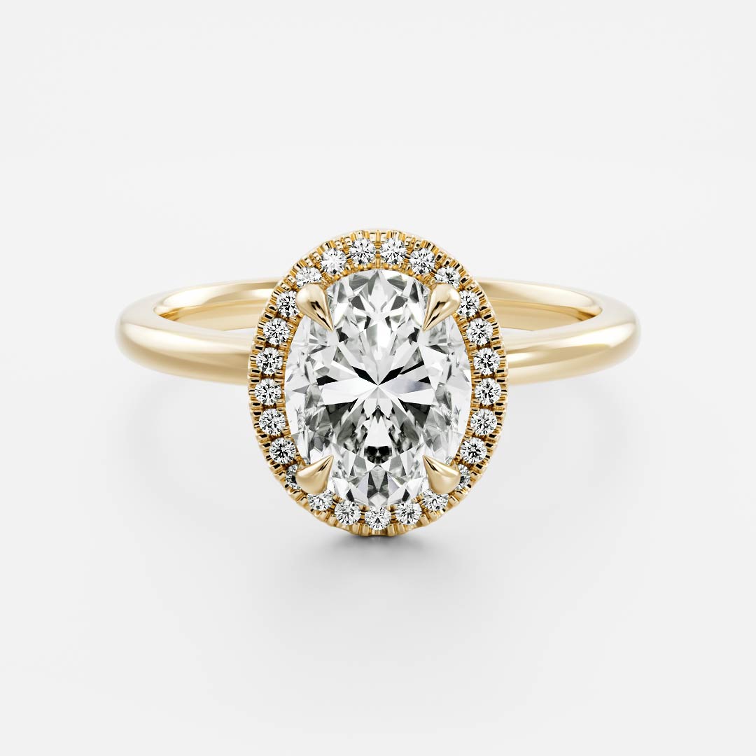 Solitaire- 1.0 CT Oval Moissanite Engagement Ring