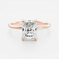 Solitaire- 1.0 CT Oval Moissanite Engagement Ring