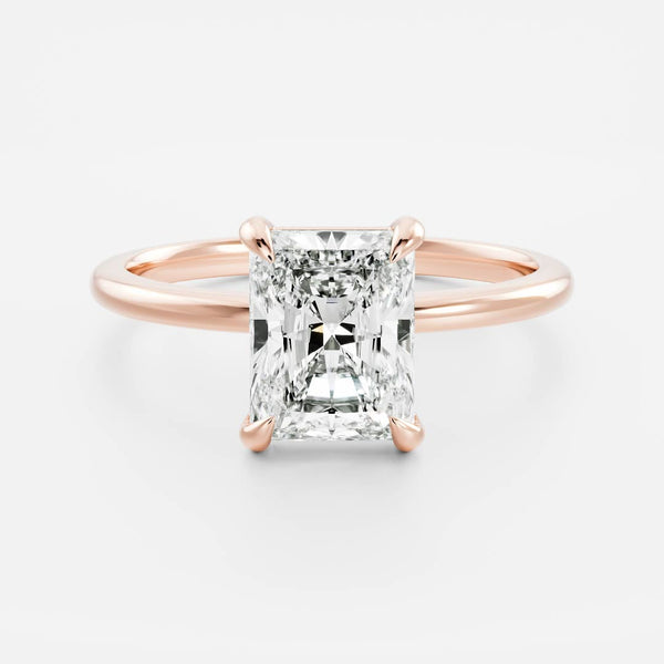Solitaire-Radiant Lab Grown Diamond Engagement Ring - Solitaire-Oval Lab Grown Diamond Engagement Ring
