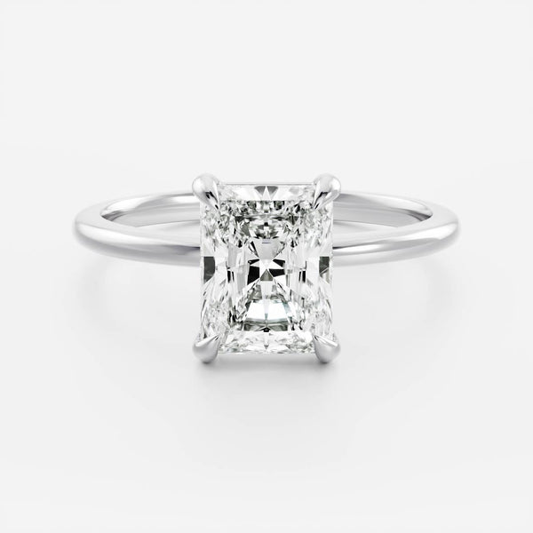 Solitaire-Radiant Lab Grown Diamond Engagement Ring - Solitaire-Oval Lab Grown Diamond Engagement Ring