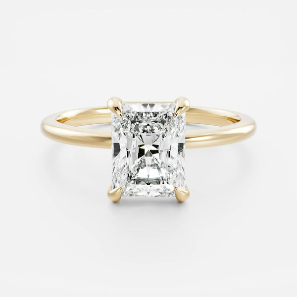 Solitaire-Radiant Lab Grown Diamond Engagement Ring - Solitaire-Oval Lab Grown Diamond Engagement Ring