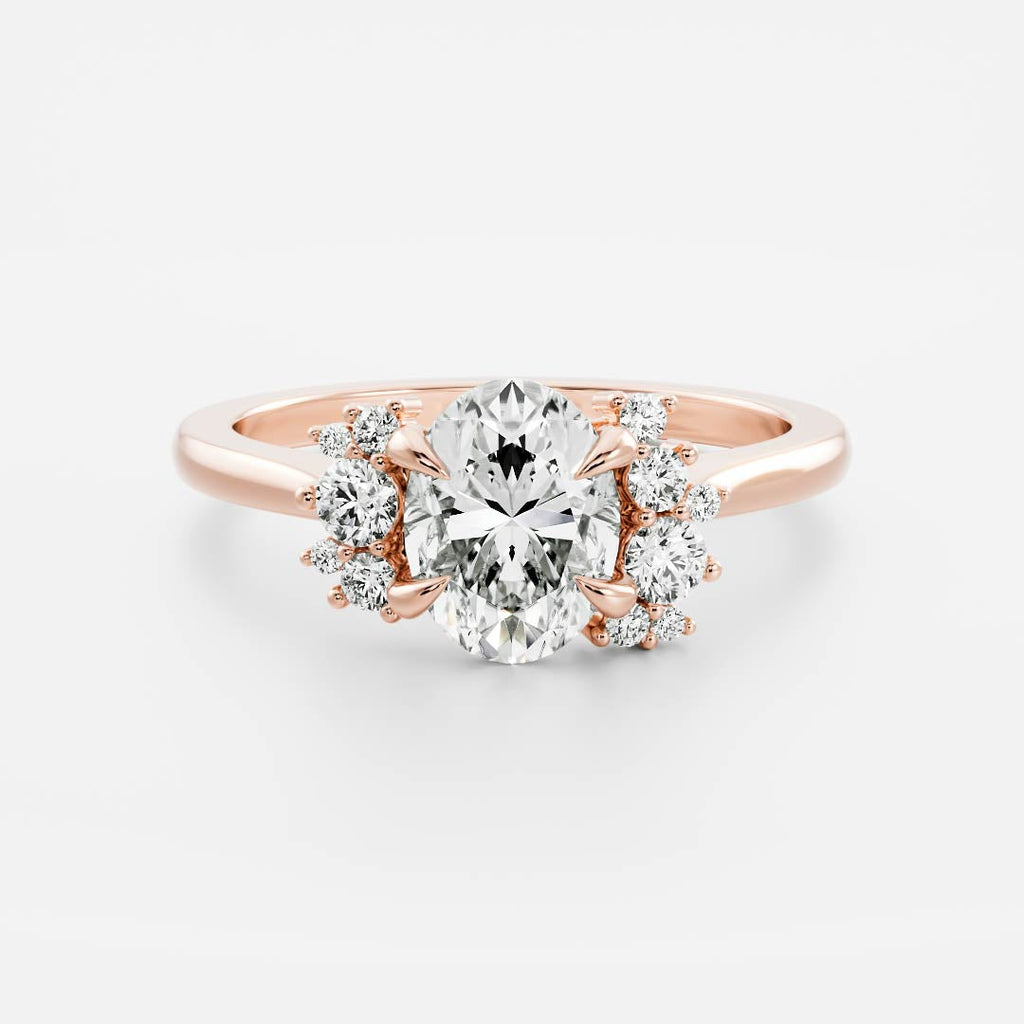 Solitaire- 1.0 CT Oval Moissanite Engagement Ring