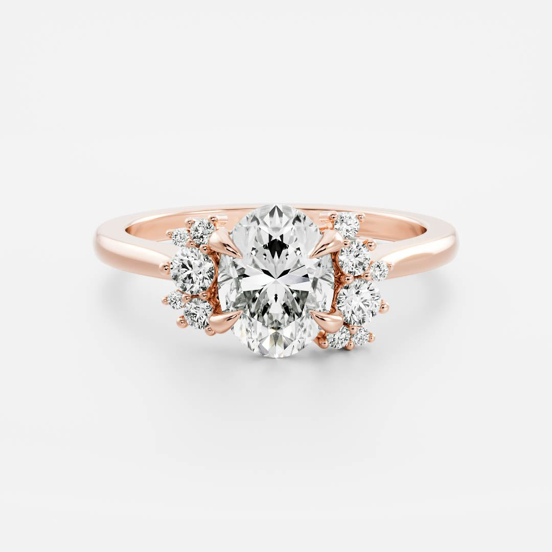 Solitaire- 1.0 CT Oval Moissanite Engagement Ring