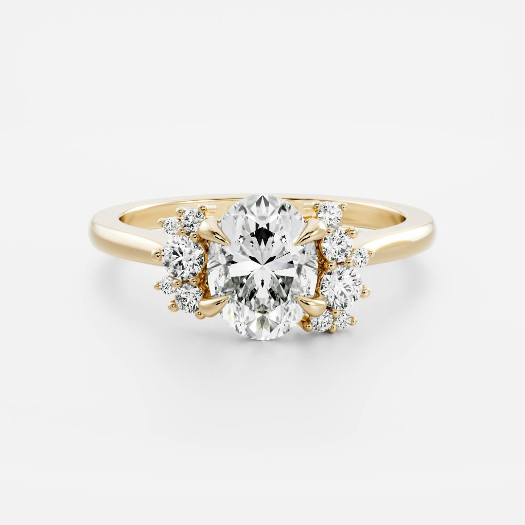 Solitaire- 1.0 CT Oval Moissanite Engagement Ring