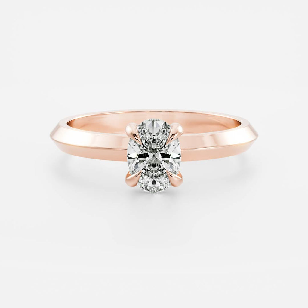 Solitaire-Oval Lab Grown Diamond Engagement Ring