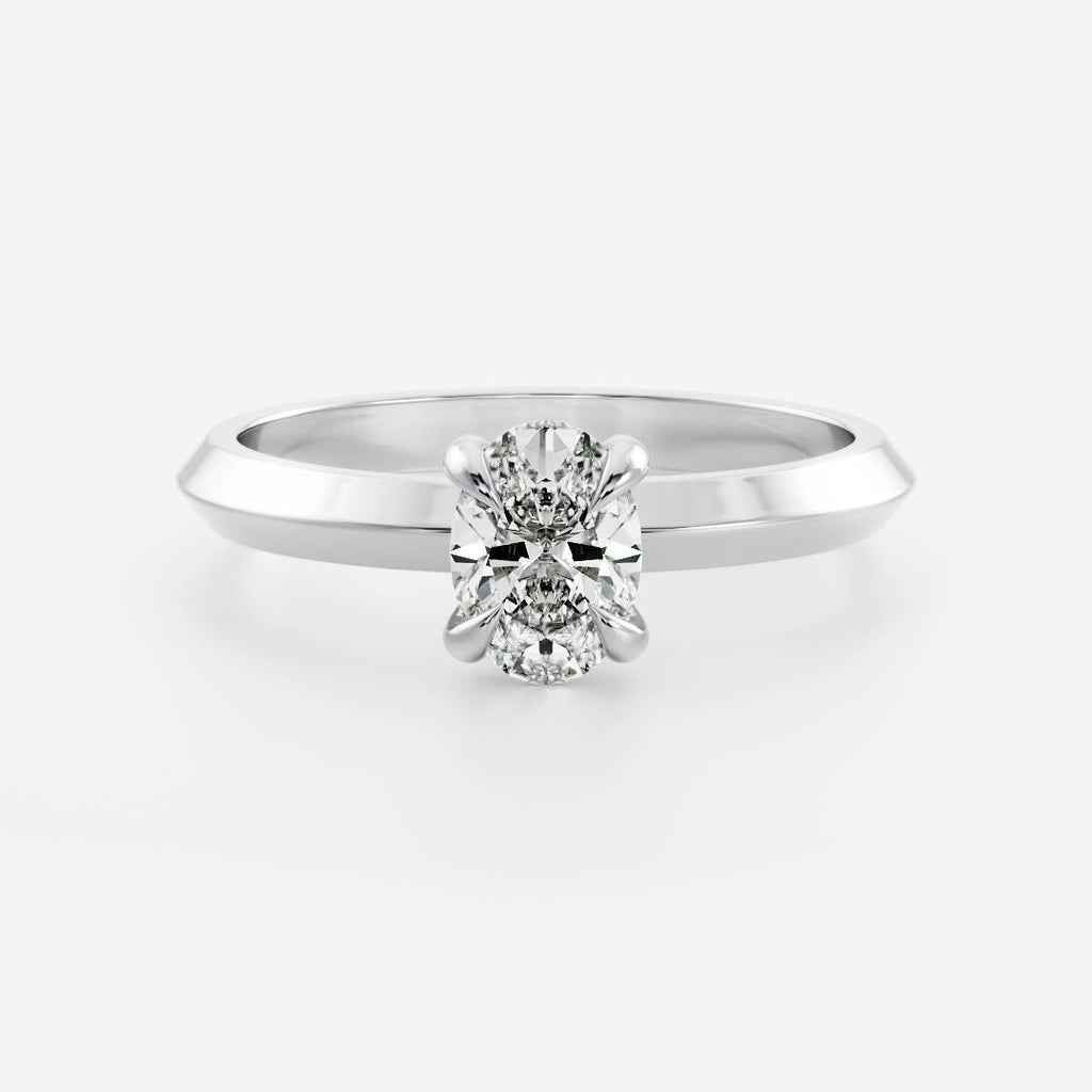 Solitaire-Oval Lab Grown Diamond Engagement Ring