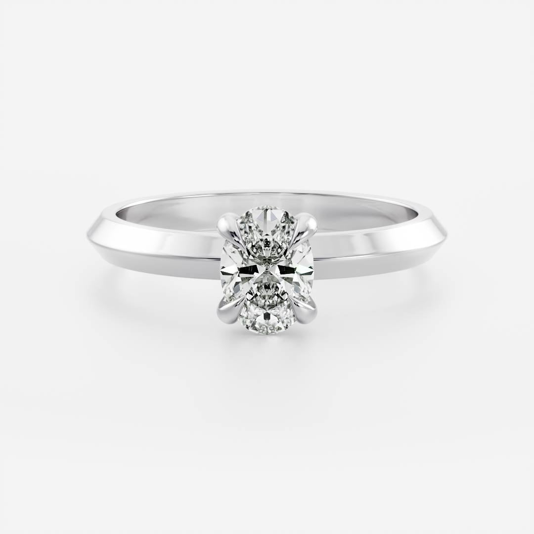 Solitaire-Oval Lab Grown Diamond Engagement Ring