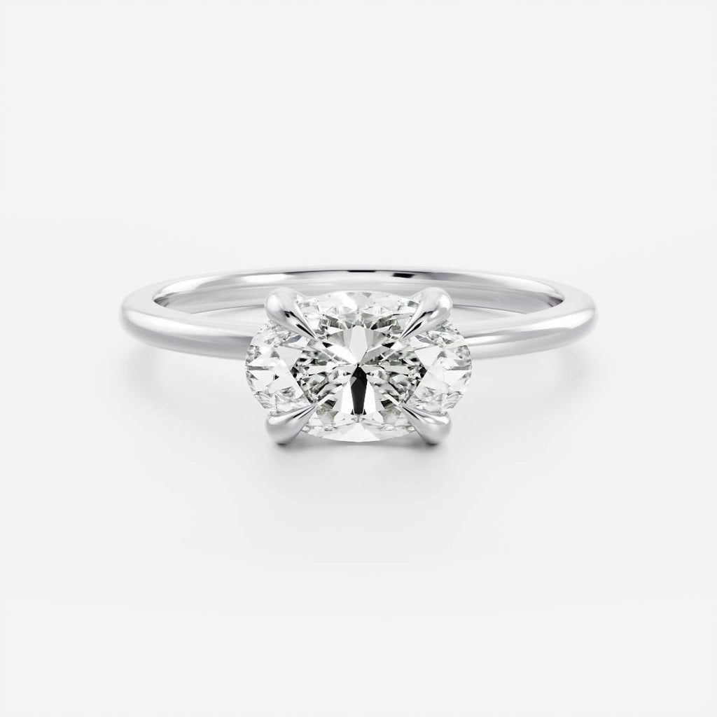 Solitaire-Oval Lab Grown Diamond Engagement Ring