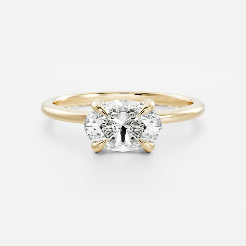 Solitaire-Oval Lab Grown Diamond Engagement Ring