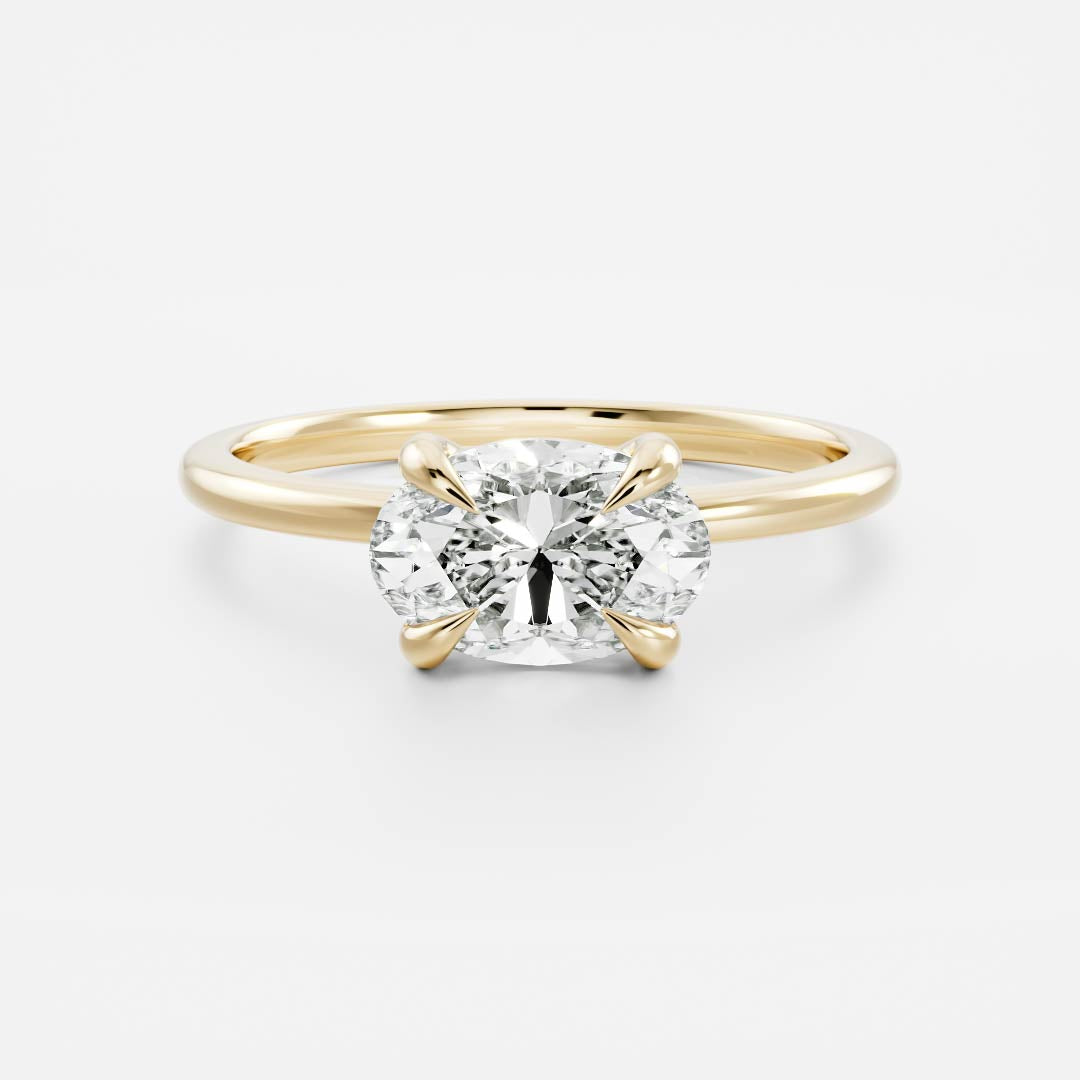 Solitaire-Oval Lab Grown Diamond Engagement Ring