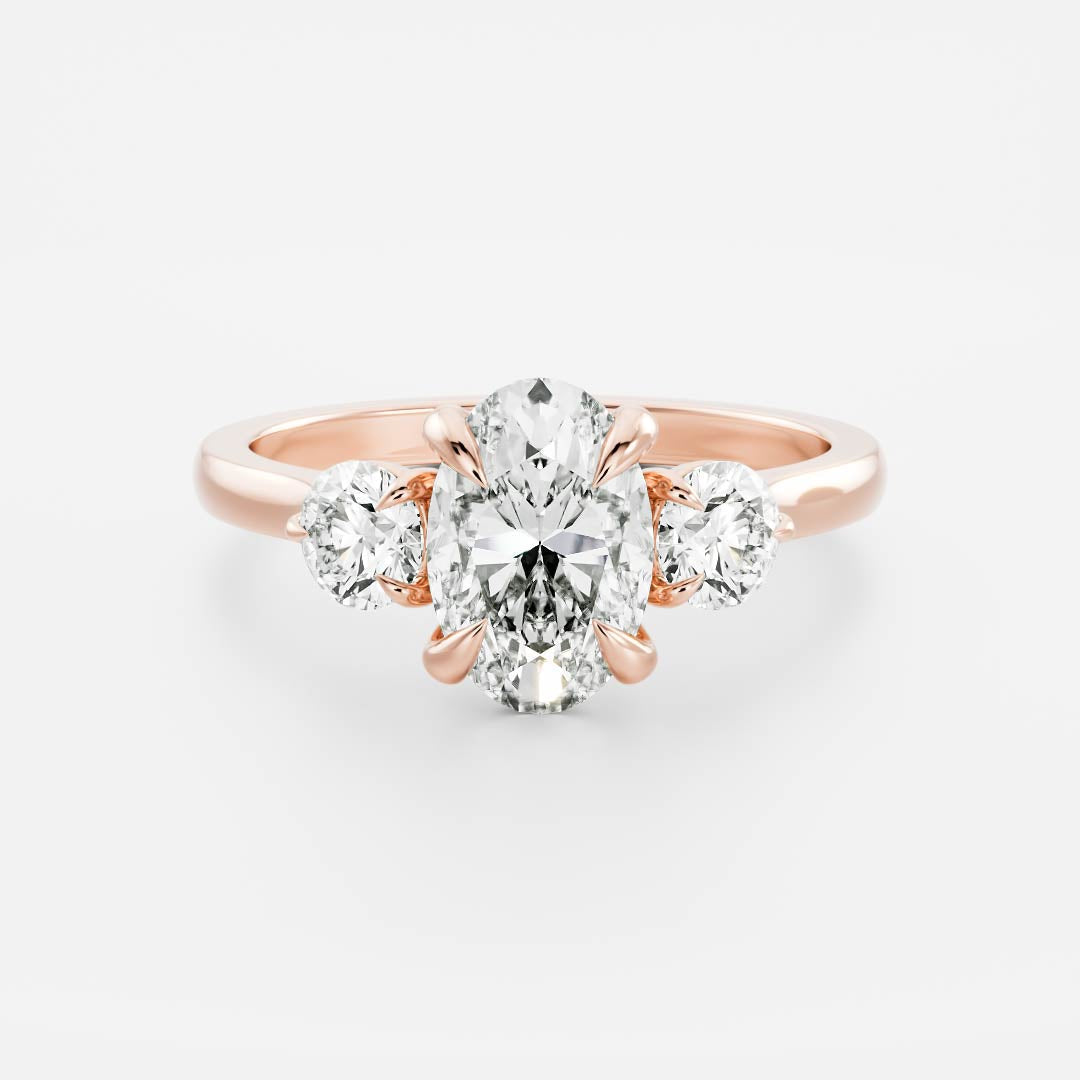 Solitaire- 1.0 CT Oval Moissanite Engagement Ring