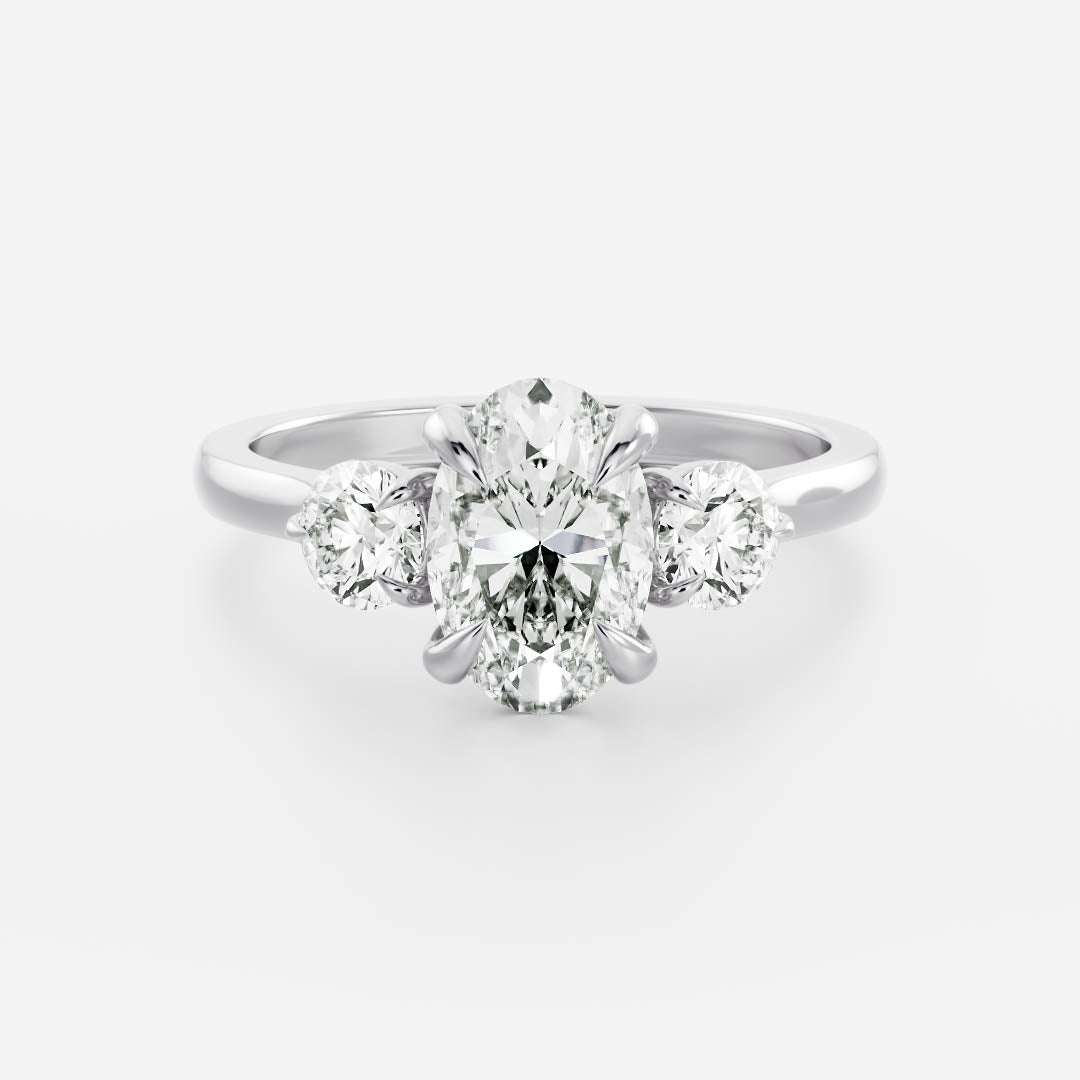 Solitaire-Oval Lab Grown Diamond Engagement Ring
