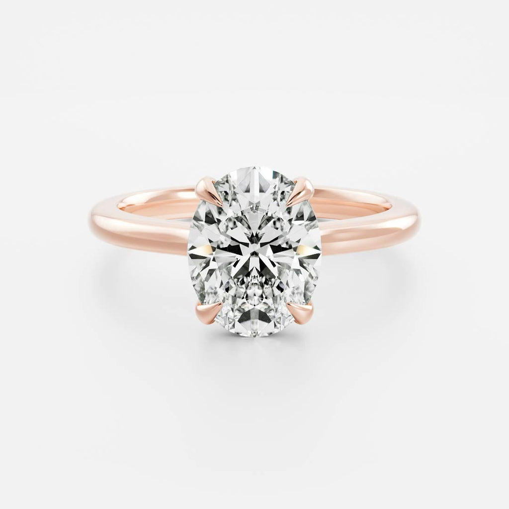 Solitaire-Oval Lab Grown Diamond Engagement Ring