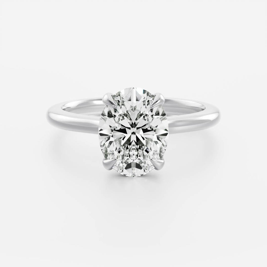 Solitaire-Oval Lab Grown Diamond Engagement Ring