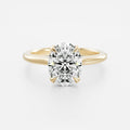 Solitaire Low Profile- 1.5 CT Oval Moissanite Engagement Ring