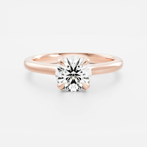 Solitaire Cathedral-Round Lab Grown Diamond Engagement Ring - Solitaire-Oval Lab Grown Diamond Engagement Ring