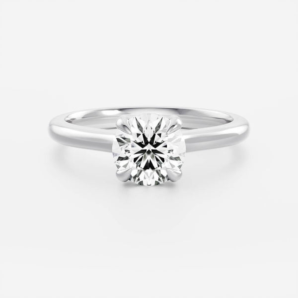 Solitaire Cathedral-Round Lab Grown Diamond Engagement Ring - Solitaire-Oval Lab Grown Diamond Engagement Ring