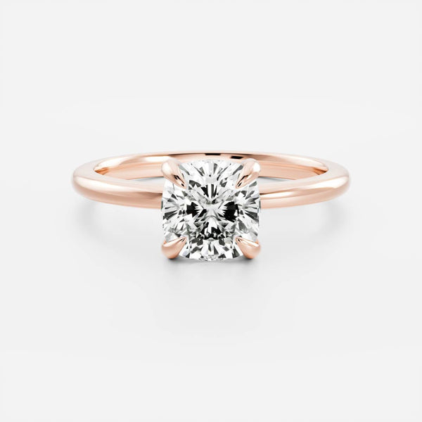 Solitaire- 1.8 CT Cushion Moissanite Engagement Ring - Solitaire- 1.0 CT Oval Moissanite Engagement Ring