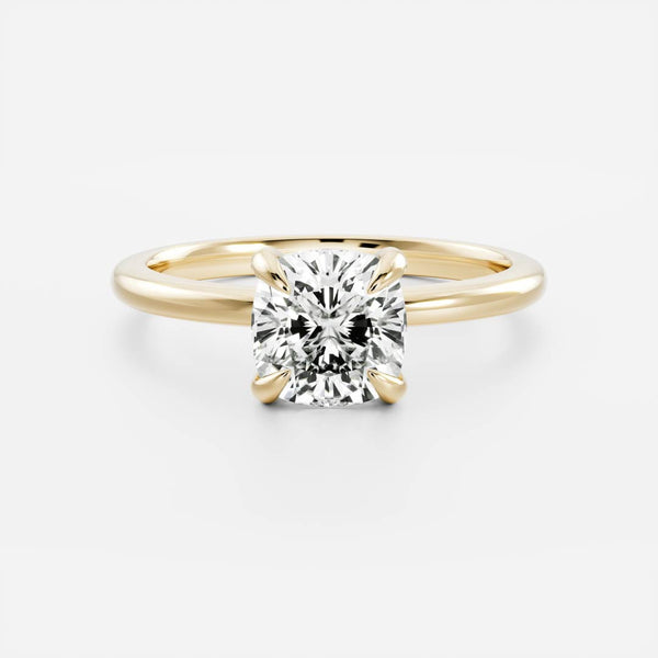Solitaire- 1.8 CT Cushion Moissanite Engagement Ring - Solitaire- 1.0 CT Oval Moissanite Engagement Ring