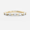 East West Half Eternity- 0.35 CT Marquise Moissanite Wedding Band