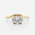 Solitaire- 1.0 CT Oval Moissanite Engagement Ring