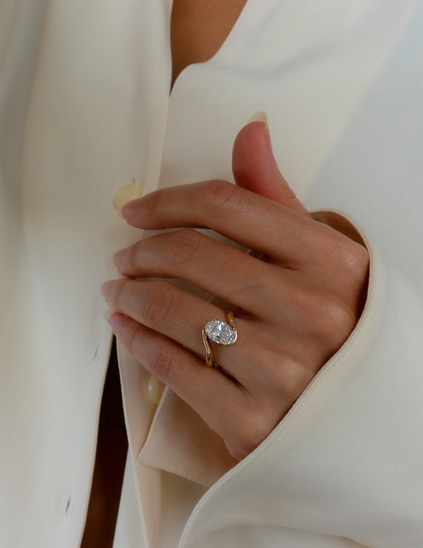 Solitaire Rapture-Oval Lab Grown Diamond Engagement Ring - Solitaire-Oval Lab Grown Diamond Engagement Ring