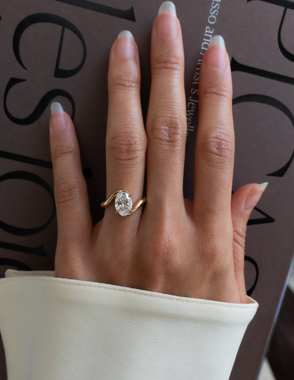 Solitaire Rapture-Oval Lab Grown Diamond Engagement Ring - Solitaire-Oval Lab Grown Diamond Engagement Ring