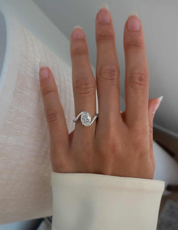 Solitaire Rapture-Oval Lab Grown Diamond Engagement Ring - Solitaire-Oval Lab Grown Diamond Engagement Ring