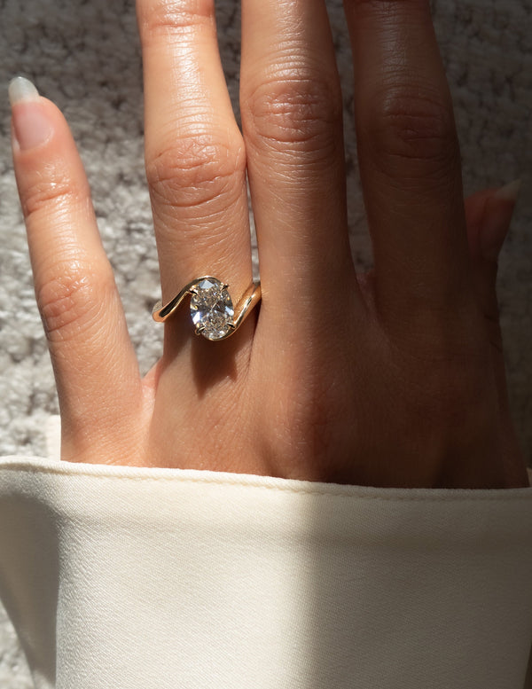 Solitaire Rapture-Oval Lab Grown Diamond Engagement Ring - Solitaire-Oval Lab Grown Diamond Engagement Ring