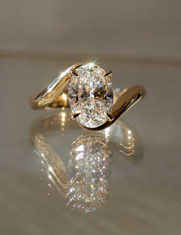 Solitaire Rapture-Oval Lab Grown Diamond Engagement Ring - Solitaire-Oval Lab Grown Diamond Engagement Ring