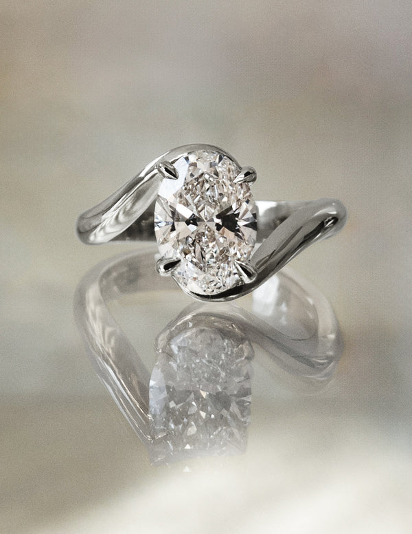 Solitaire Rapture-Oval Lab Grown Diamond Engagement Ring - Solitaire-Oval Lab Grown Diamond Engagement Ring