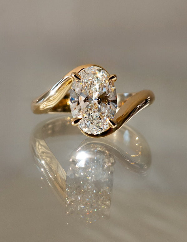 Solitaire Rapture-Oval Lab Grown Diamond Engagement Ring - Solitaire-Oval Lab Grown Diamond Engagement Ring