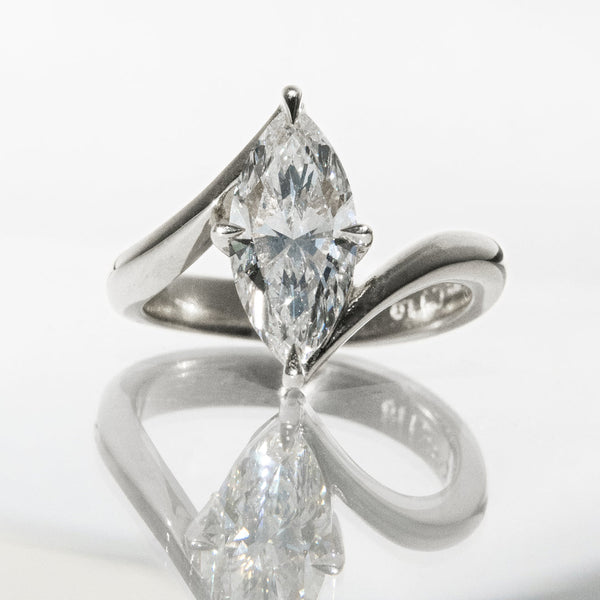 Custom Listing for Aaron- 3.0 CT Marquise Solitaire & Bypass Style Lab Grown Diamond Engagement Ring - Custom Listing for Aaron- 3.0 CT Marquise Solitaire & Bypass Style Lab Grown Diamond Engagement Ring