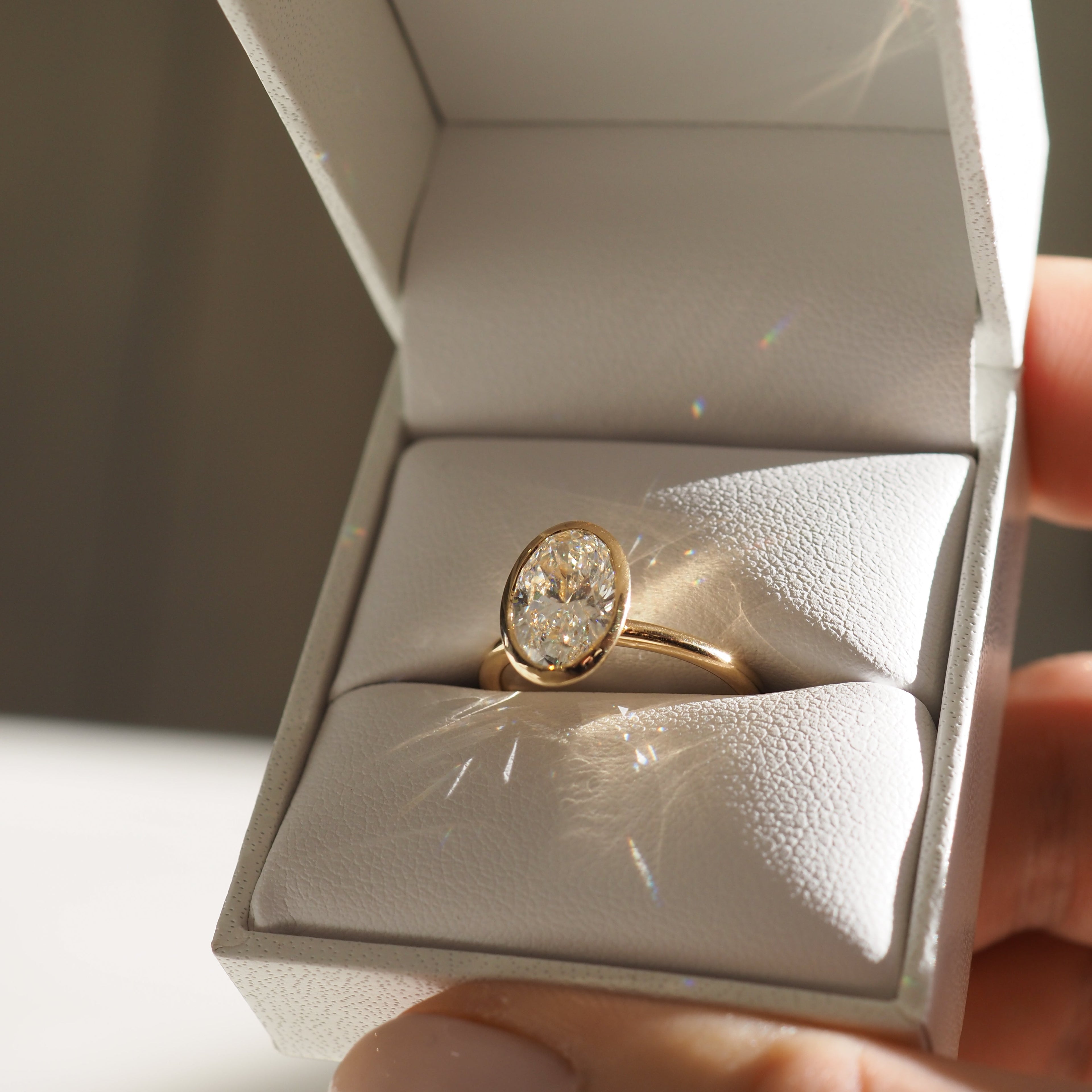 Solitaire-Oval Lab Grown Diamond Engagement Ring